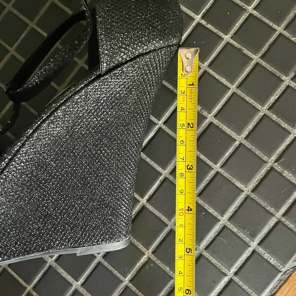 Lauren Lorraine Ness Rhinestone Black Wedge - Picture 8 of 9